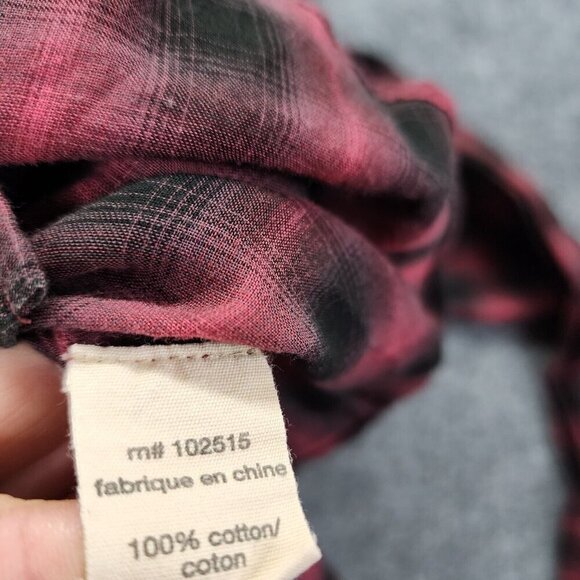 John Varvatos Star USA Men’s Plaid Button Down Red Black Shirt Size XXL - Picture 7 of 13